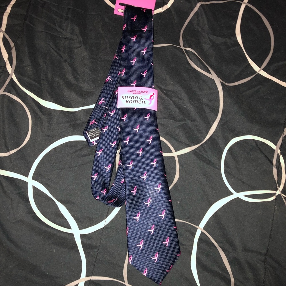 SUSAN G. KOMEN NECKTIE Drive Pink Ribbons Hope